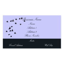 El pájaro siluetea tarjetas de visita