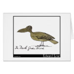 El pájaro verde oscuro de Edward Lear Felicitaciones