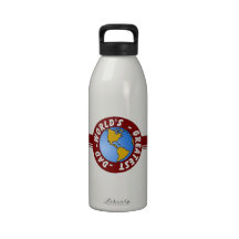 El papá más grande del mundo botella de agua reutilizable