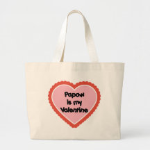 El Papaw es mi tarjeta del día de San Valentín Bolsas De Mano