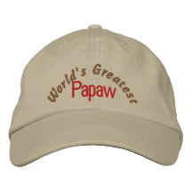 El Papaw más grande del mundo Gorra De Beisbol Bordada