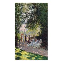 El Parc Monceau - Claude Monet Plantillas De Tarjetas De Visita