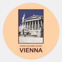 El parlamento austríaco que construye Viena Pegatinas Redondas