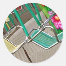 El parque de atracciones balancea a los pegatinas