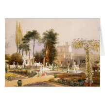 El Parterre en los jardines en Wilton, el asiento  Tarjetas