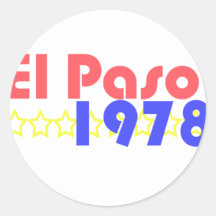 El Paso 1978 Etiquetas Redondas