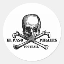 El Paso piratea recuerdos Pegatina Redonda