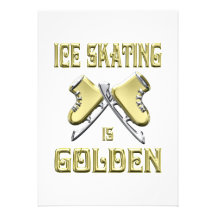 El patinaje de hielo es de oro invitaciones personales 