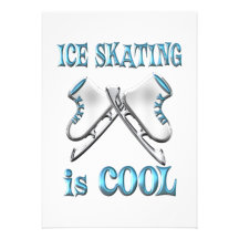 El patinaje de hielo es fresco invitacion personalizada