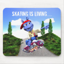 El patinaje está viviendo ..... tapete de ratón