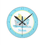 El pato en tina embroma el reloj del cuarto de bañ reloj de pared