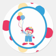 el payaso lindo de la diversión del circo del pega