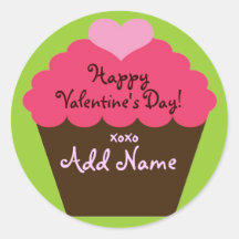 El pegatina de la tarjeta del día de San Valentín 