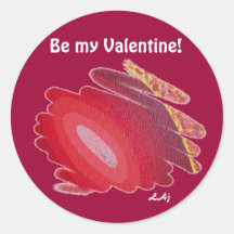 El pegatina sea mi tarjeta del día de San Valentín