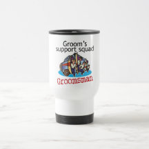 El pelotón del novio del padrino de boda tazas de café