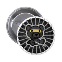 El peluche lindo del ninja del guerrero del samura pins