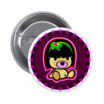 El peluche lindo del rosa del kawaii refiere el bo pin