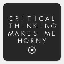 El pensamiento de Critial me hace H0rney Pegatinas Cuadradases
