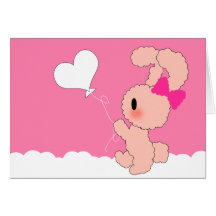 El pensamiento dulce lindo en usted carda en ROSA Tarjetón