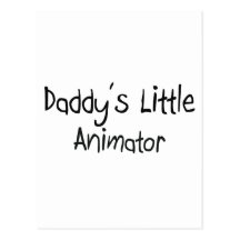 El pequeño animador del papá tarjetas postales