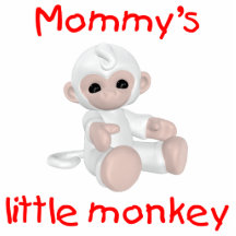 El pequeño mono de la mamá (blanco) escultura fotográfica