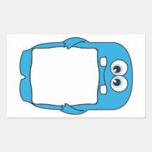El pequeño monstruo del papá rectangular pegatinas