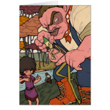El pequeño soñador - hombres del buque de guerra y tarjetón