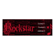 El perfil como una tarjeta del perfil de Rockstar  Tarjeta De Visita