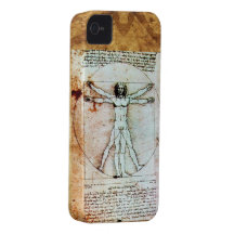 El pergamino de la antigüedad del HOMBRE de VITRUV Case-Mate iPhone 4 Coberturas