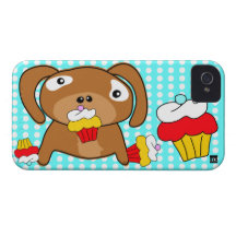 El perrito come la caja de la casamata del iPhone  iPhone 4 Case-Mate Cárcasa