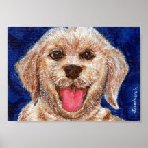 El perrito más lindo alrededor de la impresión del posters