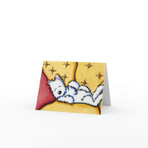 El perro Napped tarjeta de nota de Westie tarjetas