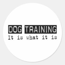 El perro que le entrena es pegatina