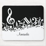 El personalizable embarulló las notas musicales Mo Alfombrillas De Raton