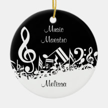 El personalizable embarulló ornamento de las notas ornamentos para reyes magos