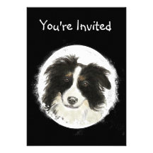 El personalizado del perro casero del border colli comunicado personalizado