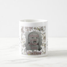 El personalizado florece la taza blanca personaliz