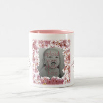 El personalizado florece la taza rosada personaliz tazas