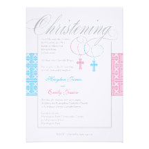 El personalizado hermana la invitación del bautizo