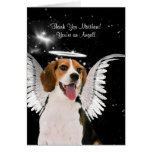 El personalizado le agradece perro del ángel del b tarjeta