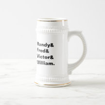 El personalizado nombra a padrinos de boda stein d taza