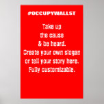 El personalizado ocupa la muestra de la protesta d poster