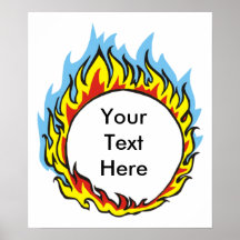 El personalizado personalizado flamea el poster