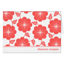 El personalizado rojo de las vides florales modern