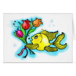 El pescado de la tarjeta del día de San Valentín c