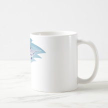 el pez volador que salta estilo retro taza de café
