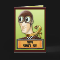 El piloto de carreras (tarjeta del día de padre) tarjetas