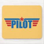 El piloto se va volando la insignia - aviación tapete de ratón