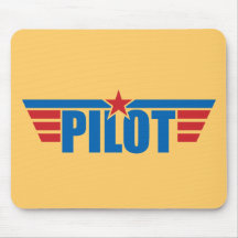 El piloto se va volando la insignia - aviación tapete de ratón