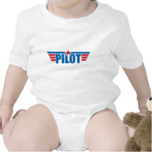 El piloto se va volando la insignia - aviación traje de bebé